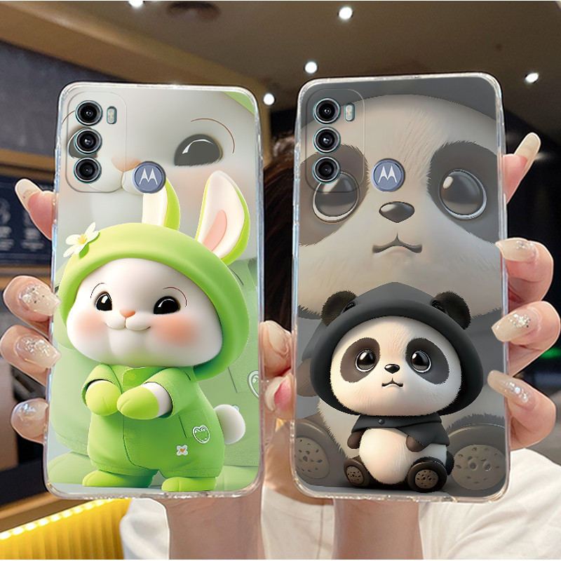 Phone Cases Viral - 電話ケースモトローラモト G60/G40f/G40 フュージョンソフトシリコーン TPU クリアウイルス塗装ふわふわ子猫ケーシング耐衝撃カバー