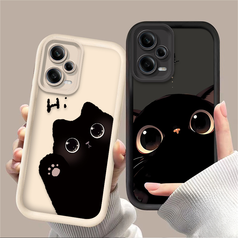 Phone Cases Redmi - 可愛い大きな目の猫のスマホケース Xiaomi Redmi Note 13 14