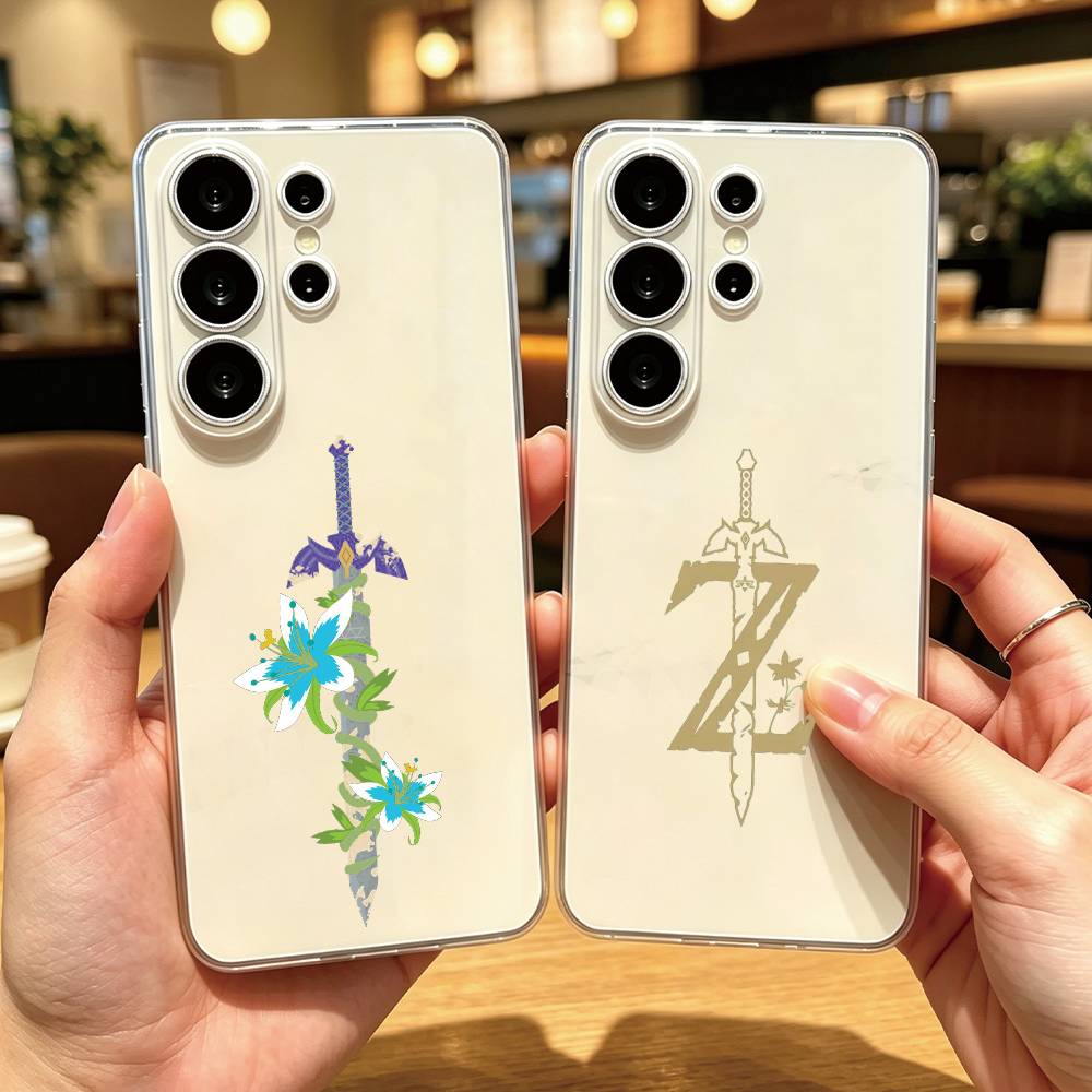 Phone Cases Zelda - ゼルダの伝説ゲーム用透明シリコン製ソフトケース、Samsung S25、S24、S21、S22、S23、S30、Ultra、S20、Plus、Fe対応、ギフトに最適
