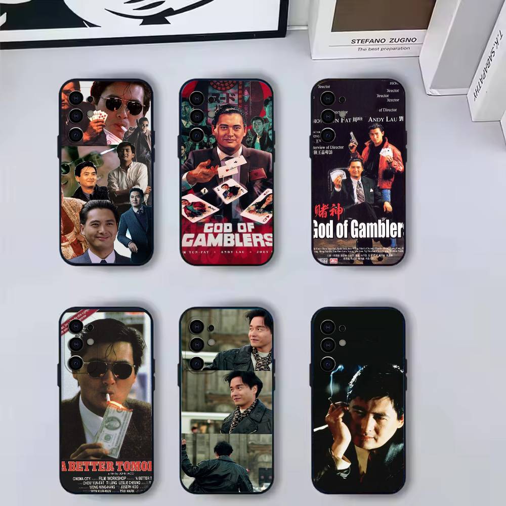 Phone Cases Hong Kong - 古典的な香港映画電話ケース サムスン S 25,24,23,22,30,21,10,9,Ultra,Plus,Lite,FE,4,5 G用 ブラックシリコンケース
