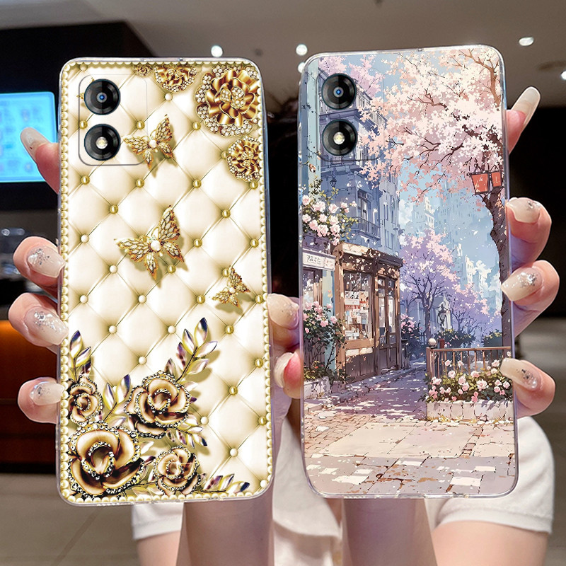 Phone Cases Viral - 電話ケースモトローラモト E13 ソフトシリコーン TPU 透明ウイルス夢のような日光塗装ケースアンチスクラッチカバー