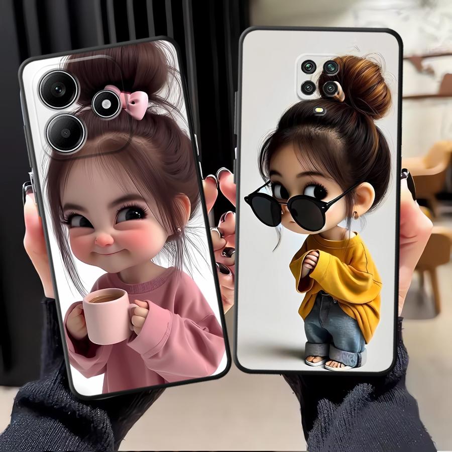 Phone Cases Redmi - 漫画の女の子柄のXiaomi Redmi Note 14 10 9