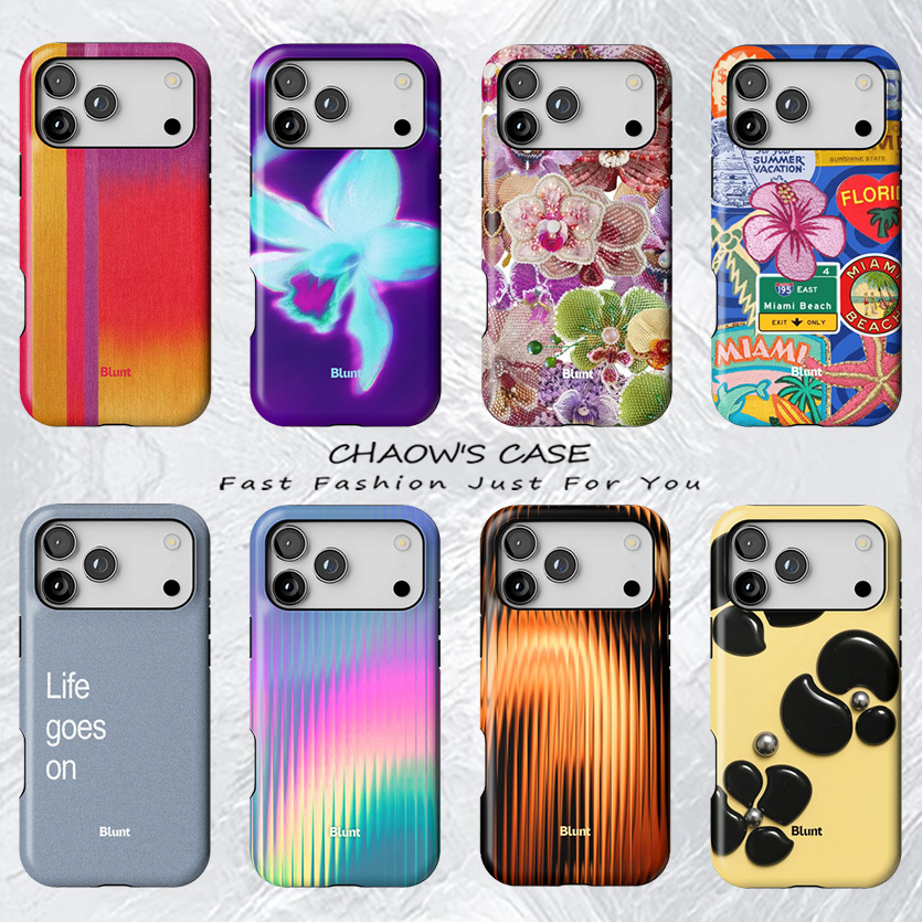 Phone Cases Blunt - ラグジュアリーブランツ ブルーミングフローラル＆グラデーションフォンケース iPhone 17/17e/16e/16/15/14/13/12/11/Air/Pro/Max/Plus対応 ダブルレイヤーカバー