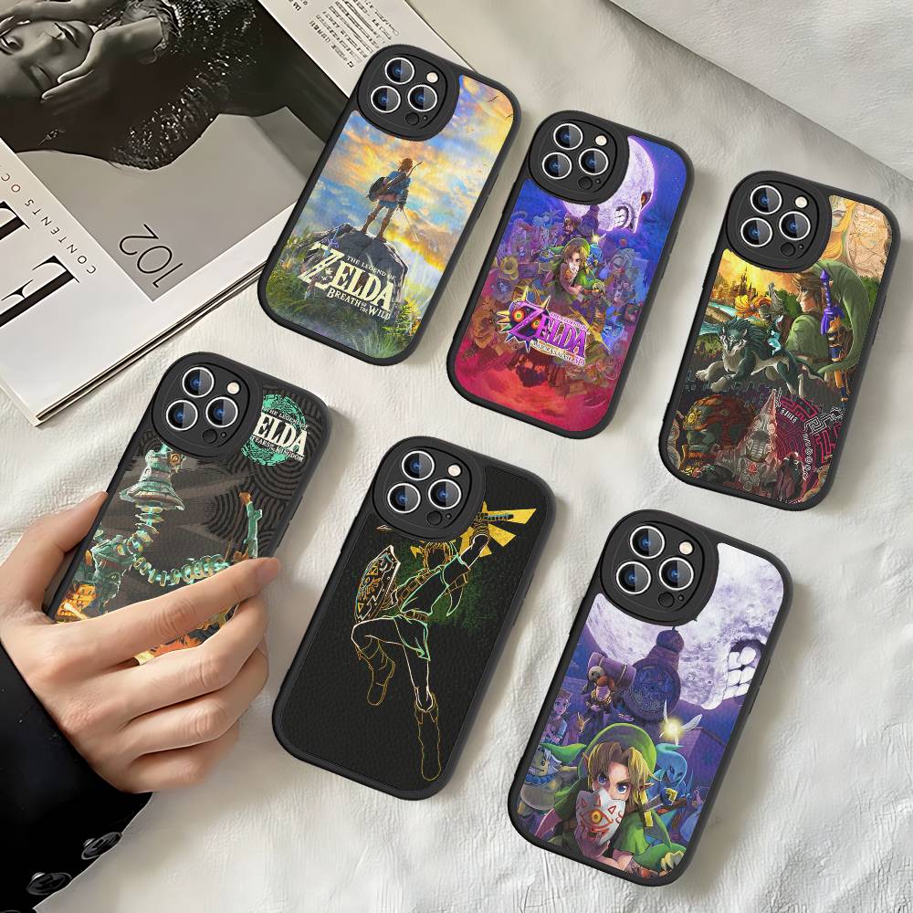 Phone Cases Zelda - ゲーム「ゼルダの伝説」スマホケース ハードレザー iPhone 16 15 14