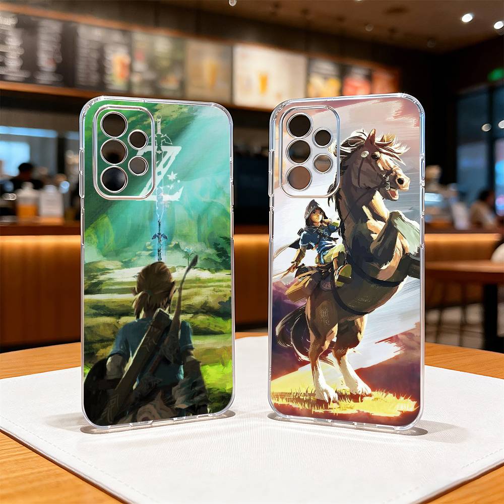 Phone Cases Zelda - ゲーム「ゼルダの伝説」スマホケース 透明シリコンソフトケース Samsung S25,S24,S21,S22,S23,S30,Ultra,S20,Plus,Fe対応