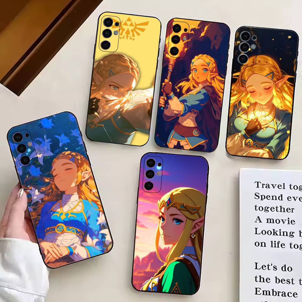 Phone Cases Zelda - ゲーム ザ・レジェンド・オブ・ゼルダ プリンセス スマホケース ブラック シリコン