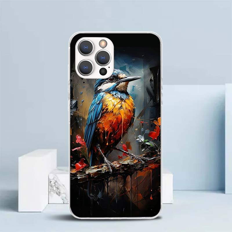 動物油絵の鳥柄ソフトカバー iPhone 16 17 Air - Phone Cases That Fit Iphone 16E のレビューと価格