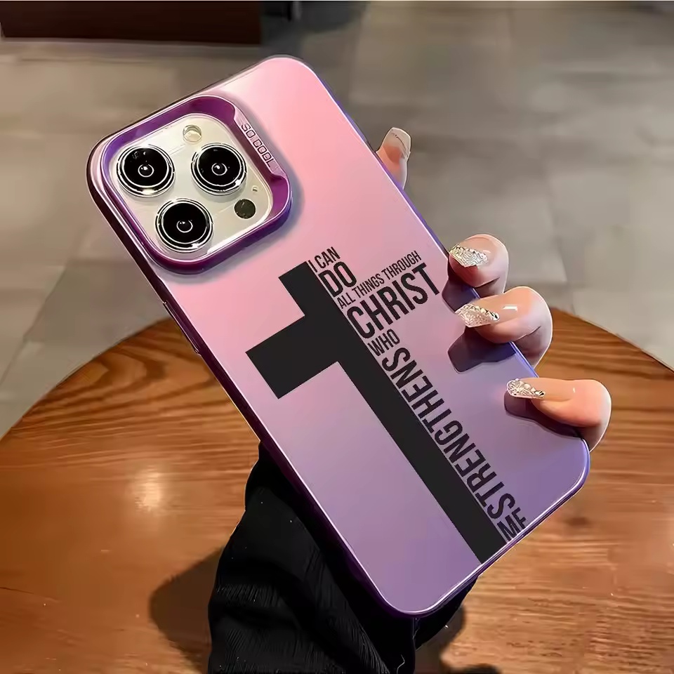 指紋防止クロス聖書柄iPhoneケース iPhone 17  - Phone Cases For Iphone 17 のレビューと価格