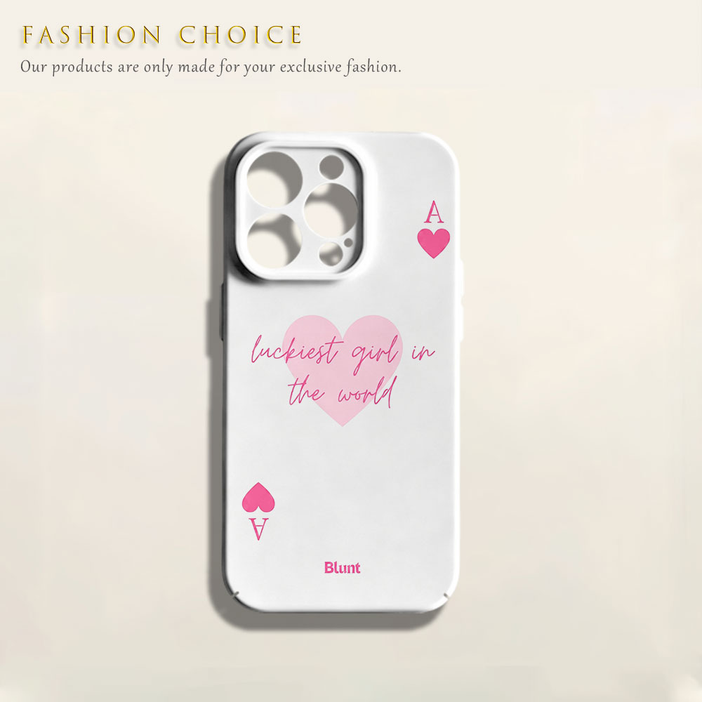 ピンクハートカード柄 光沢フィルム ハードフォンケース Sa - Phone Cases Blunt のレビューと価格