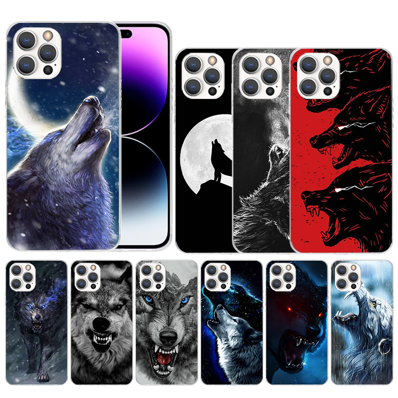 怒れる動物オオカミ柄ソフトカバー iPhone 16 17  - Phone Cases That Fit Iphone 16E のレビューと価格