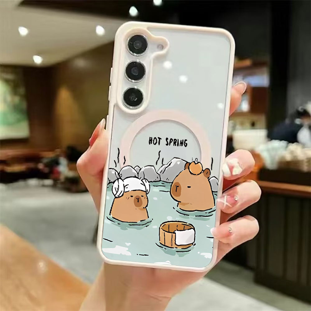 カラートランスペアレント磁気吸着スマホケース Samsung - Phone Cases Galaxy S25 のレビューと価格