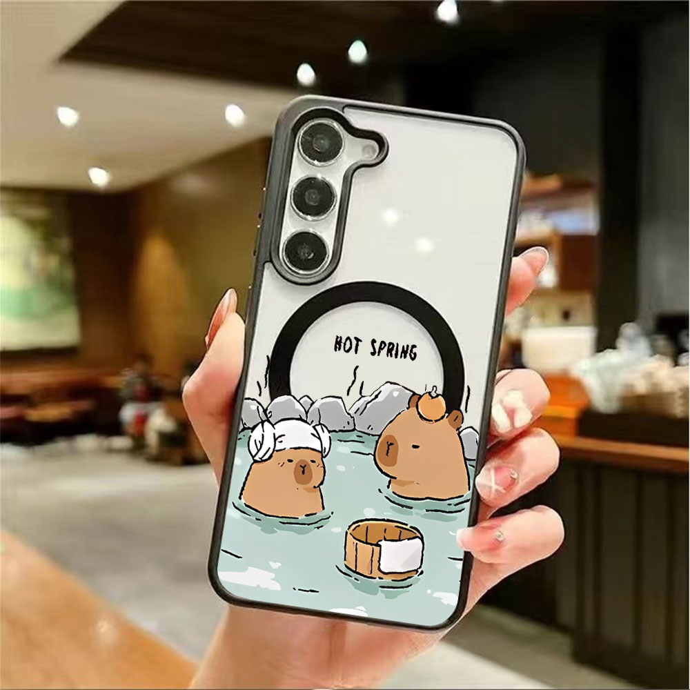 カラートランスペアレント磁気吸着スマホケース Samsung - Phone Cases Galaxy S25 のレビューと価格