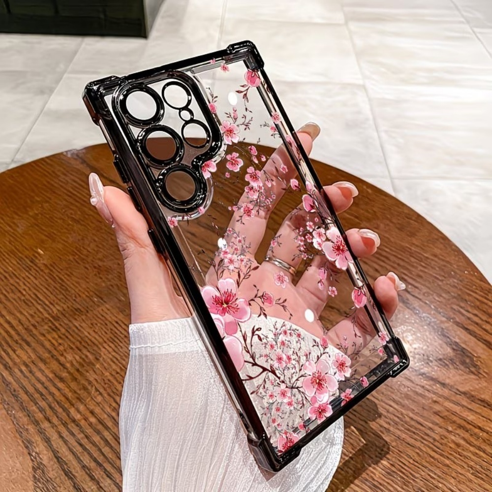 桜の花柄電気メッキ四隅耐衝撃スマホケース Samsung G - Phone Cases Galaxy S25 のレビューと価格