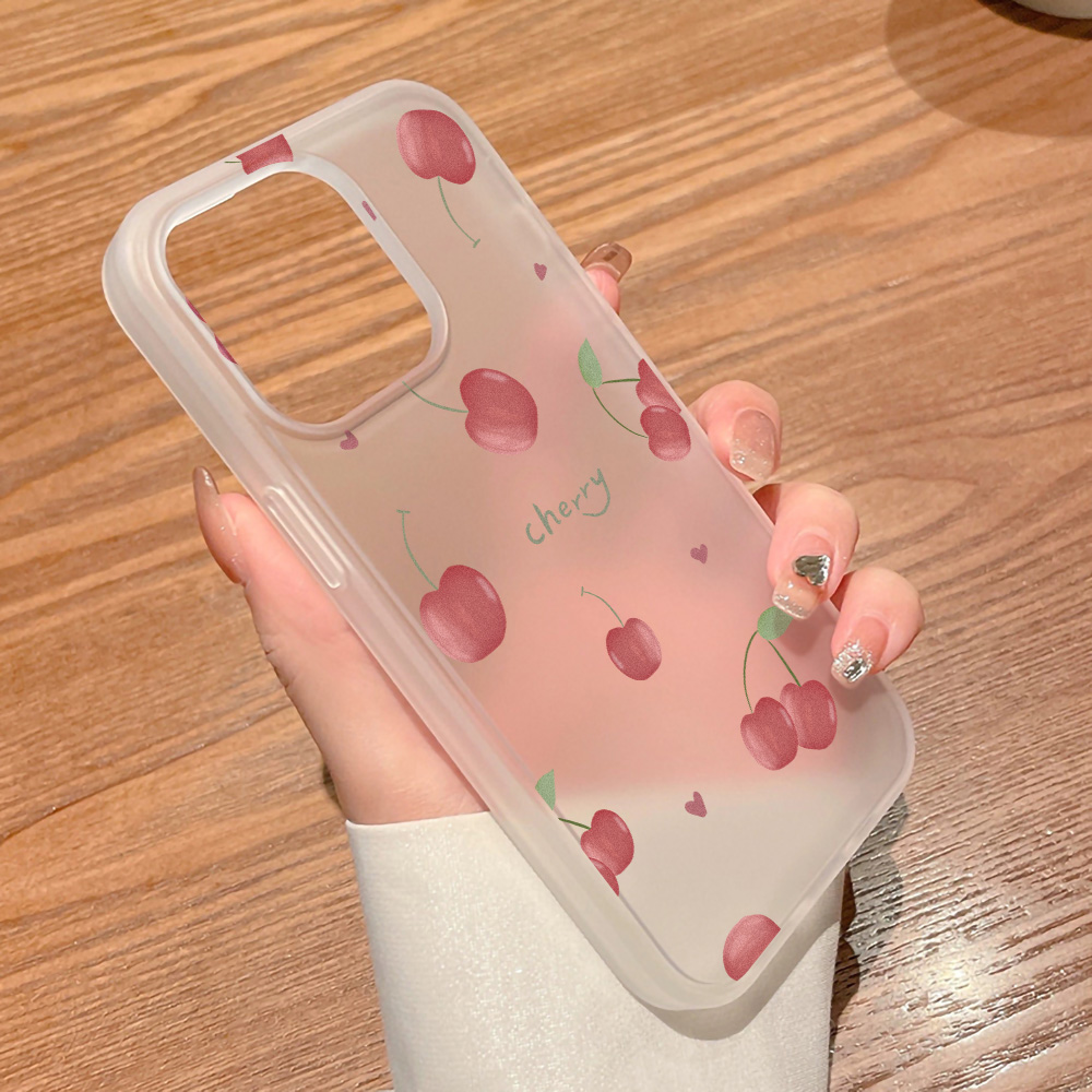 チェリー柄フロスト加工iPhoneケース iPhone 17 - Phone Cases For Iphone 17 のレビューと価格